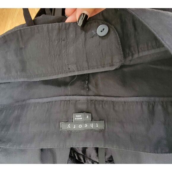 Theory Linen-Blend Jogger Pants 2 - Picture 8 of 9